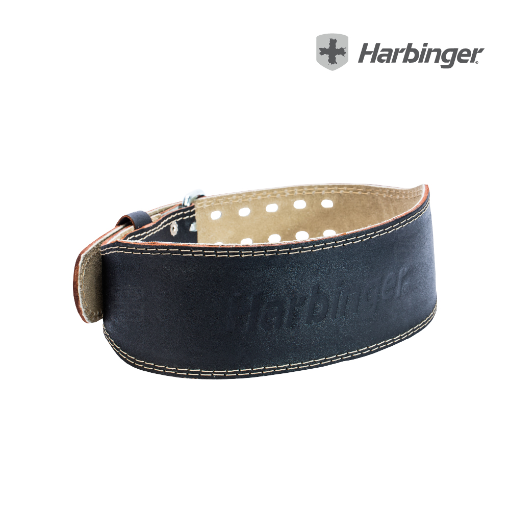 【Harbinger】 4＂ Padded Leather Belt 2.0 專業重訓/健身皮腰帶-黑皮革（總代理公司貨）